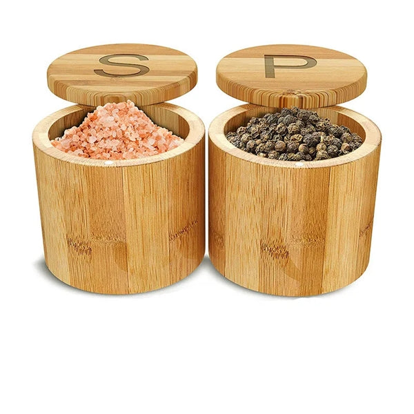 Bamboo Storage Box with Magnetic Swivel Lid