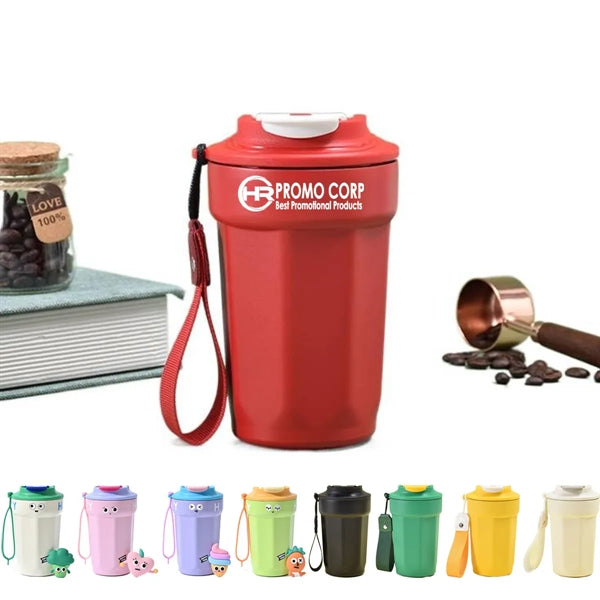 15 Oz Portable Belt Style Custom Coffee Tumbler