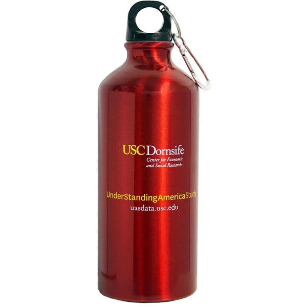 22Oz Aluminum Sports Water Bottle w/ Carabiner