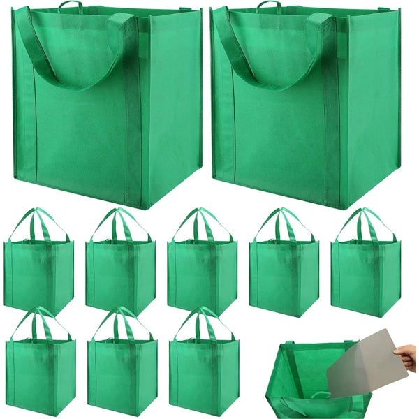 Large Non-woven Grocery Totes Bags With Plastic Bottom