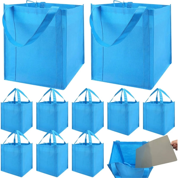 Large Non-woven Grocery Totes Bags With Plastic Bottom