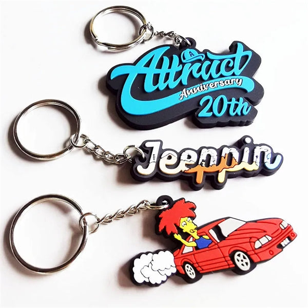 3D PVC Key Tag Chain 1 Sided