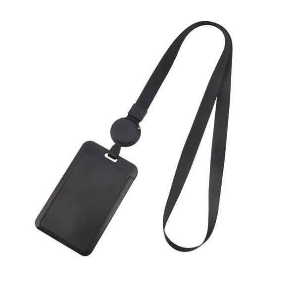 ID Badge Holder with Lanyard Vertical Retractable