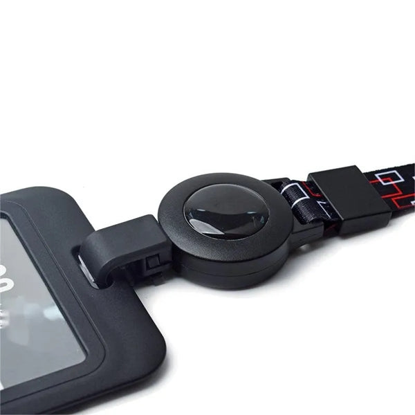 ID Badge Holder with Lanyard Vertical Retractable