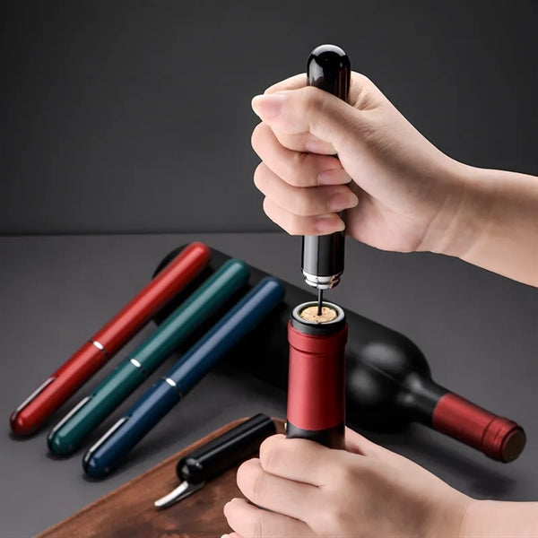 Air Pressure Wine Corkscrew With Foil Knife