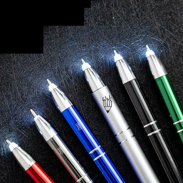 Multi-Function Soft Touch Pen With Light