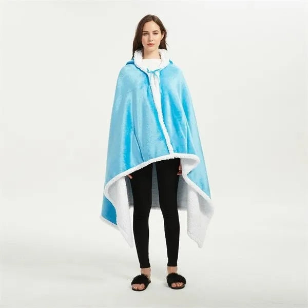 Warm Soft Hooded Blanket