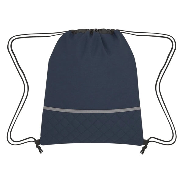 Carter Quilted Polyester Drawstring Bag