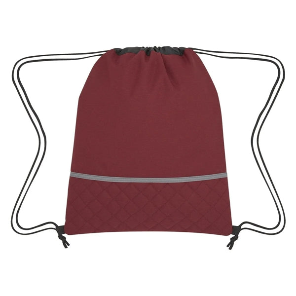 Carter Quilted Polyester Drawstring Bag