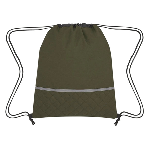 Carter Quilted Polyester Drawstring Bag