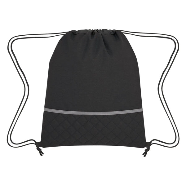Carter Quilted Polyester Drawstring Bag