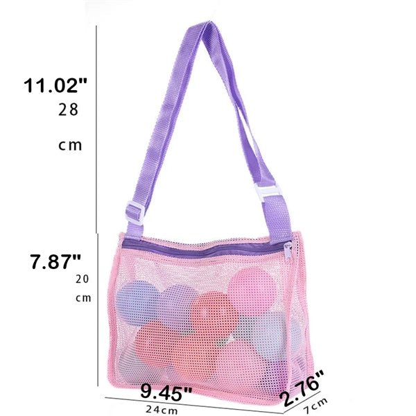 Durable Kids Beach Shell Toy Mesh Waist Bag