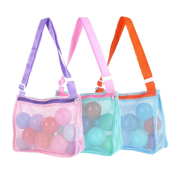 Durable Kids Beach Shell Toy Mesh Waist Bag