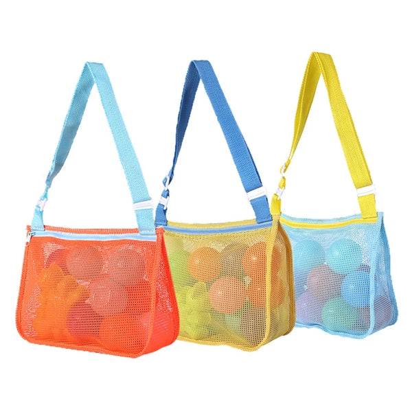Durable Kids Beach Shell Toy Mesh Waist Bag