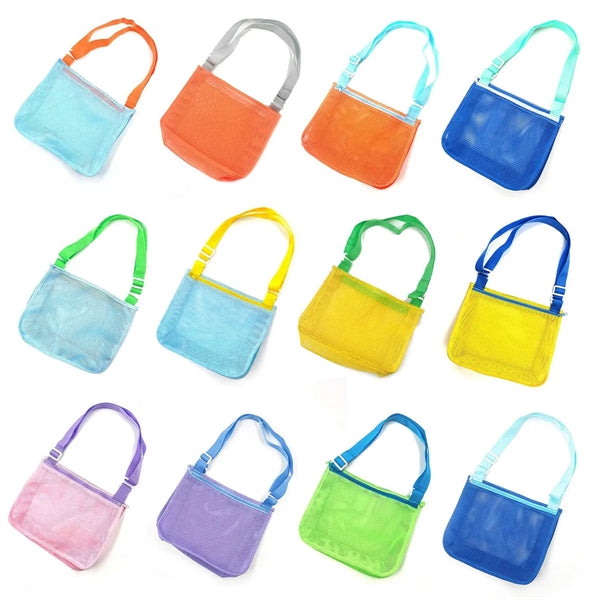 Durable Kids Beach Shell Toy Mesh Waist Bag
