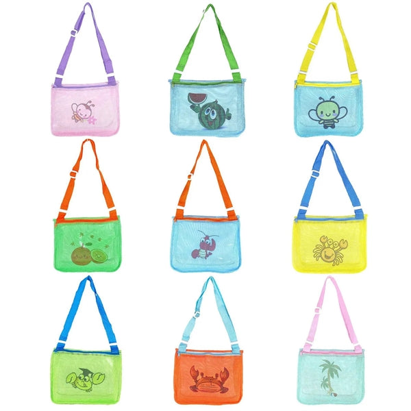 Durable Kids Beach Shell Toy Mesh Waist Bag