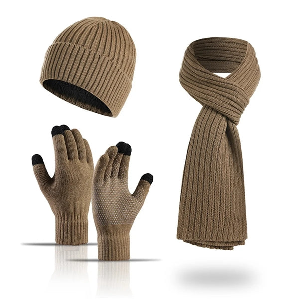 Winter Hats Scarf for Men with Touchscreen Gloves