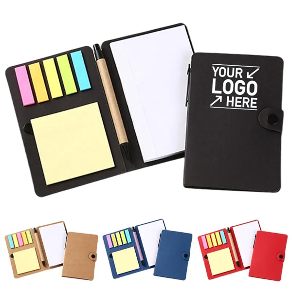 Eco Notebook with Sticky Notes and Pen
