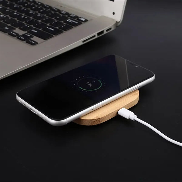 15W Bamboo Eco-Friendly Wireless Charger-Square