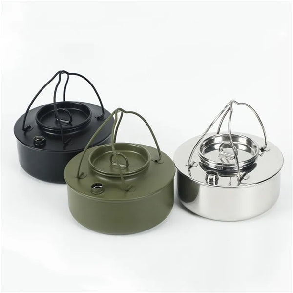 Camping Kettle Campfire Teapot Outdoor Hiking Cooking Pot