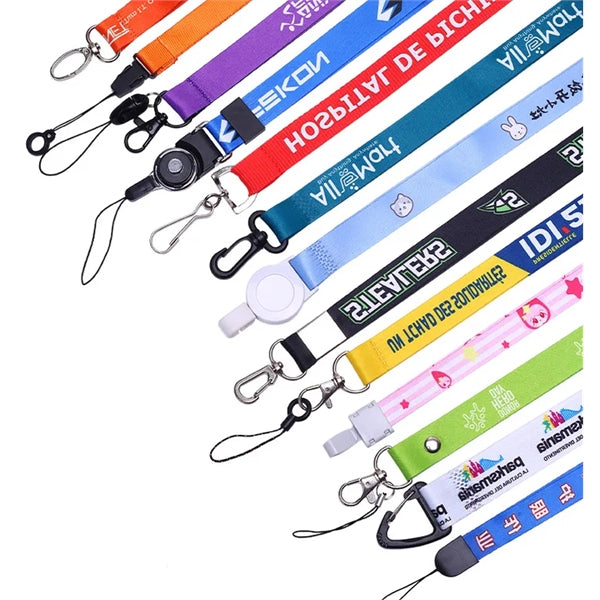 3/4" Wide Polyester Lanyards for Keys and Badge Holde