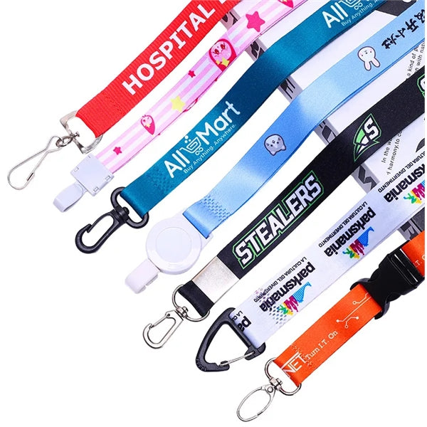 3/4" Wide Polyester Lanyards for Keys and Badge Holde