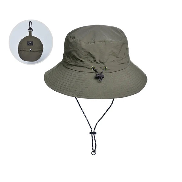 Wide Brim Sun Cap Foldable Waterproof Beach Bucket Hat