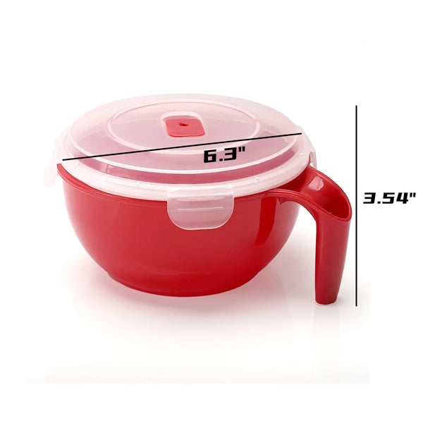 Microwavable Plastic Food Container Soup Mugs Bowl with Lid