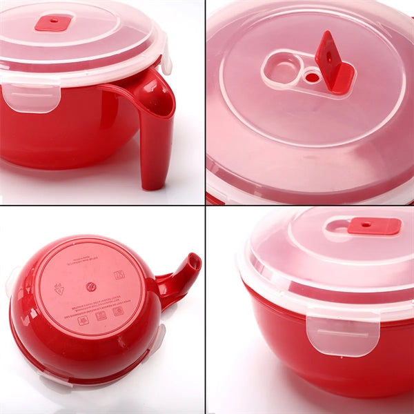 Microwavable Plastic Food Container Soup Mugs Bowl with Lid