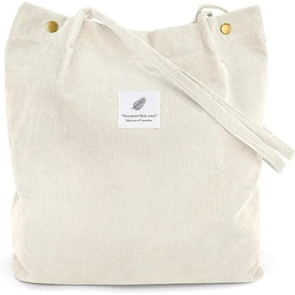 Fashion Tote Bag For Women Corduroy Shoulder Cord Purse