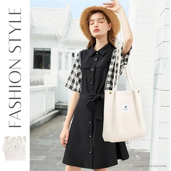 Fashion Tote Bag For Women Corduroy Shoulder Cord Purse