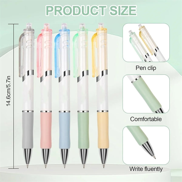 0.5mm Ballpoint Gel Black Ink Pens
