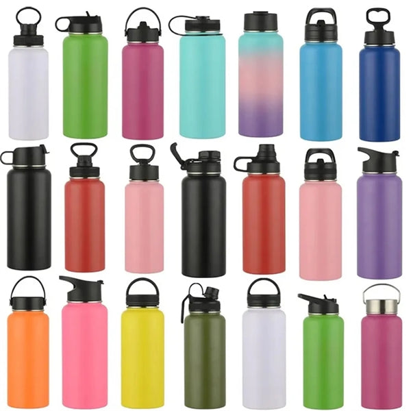 20oz Insulated Water Bottle with Spout Lid Paracord Handle