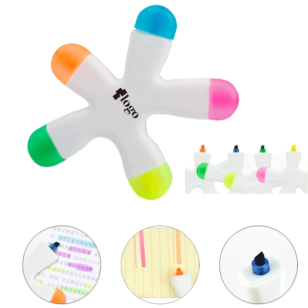 Funky Shaped 5 color Highlighter