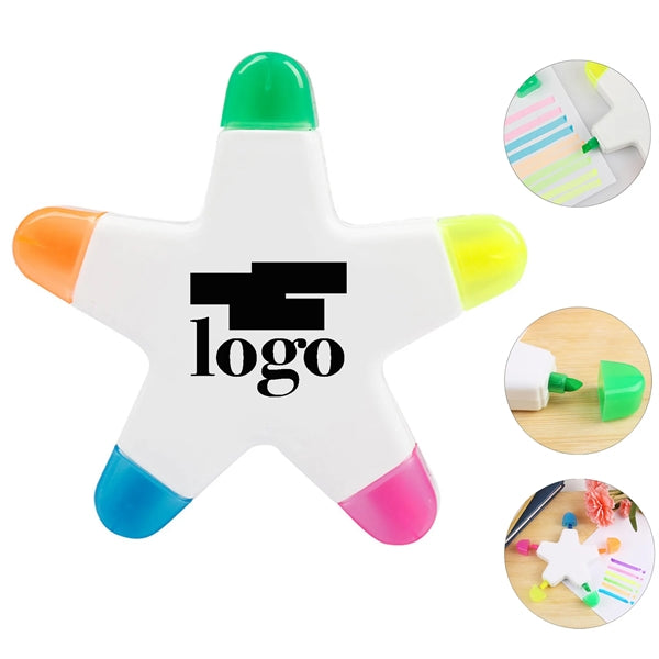 Star Shape Light Color Highlighter Pen