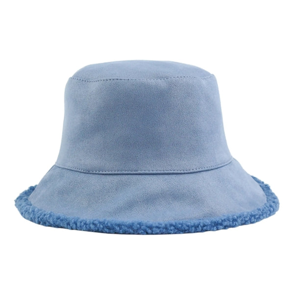 Fur Fuzzy Winter Reversible Bucket Hat