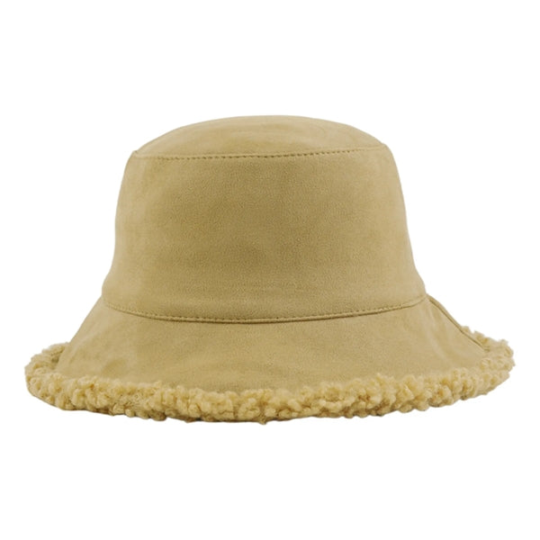 Fur Fuzzy Winter Reversible Bucket Hat