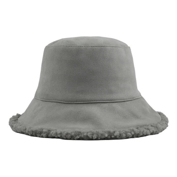 Fur Fuzzy Winter Reversible Bucket Hat