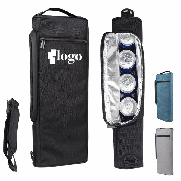 Golf Insulated Cooler Bag Holds 6 Pack Cans 2 Wine Bottles