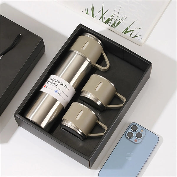 Insulated Vacuum Flask Thermos Mug Tumbler Gift Set