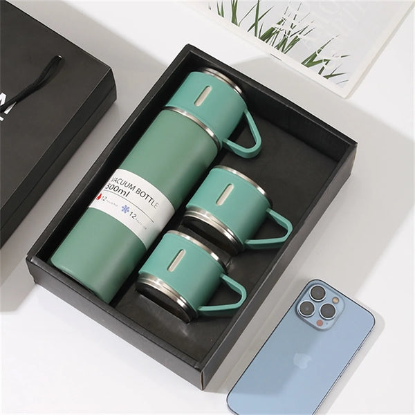 Insulated Vacuum Flask Thermos Mug Tumbler Gift Set