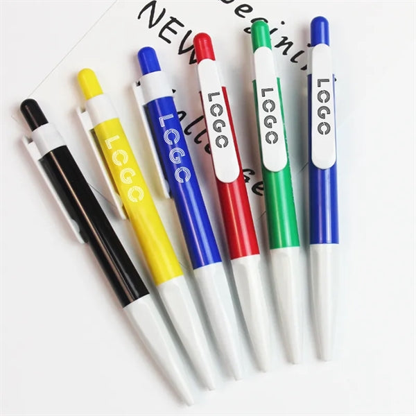 Plastic retractable ballpoint pen