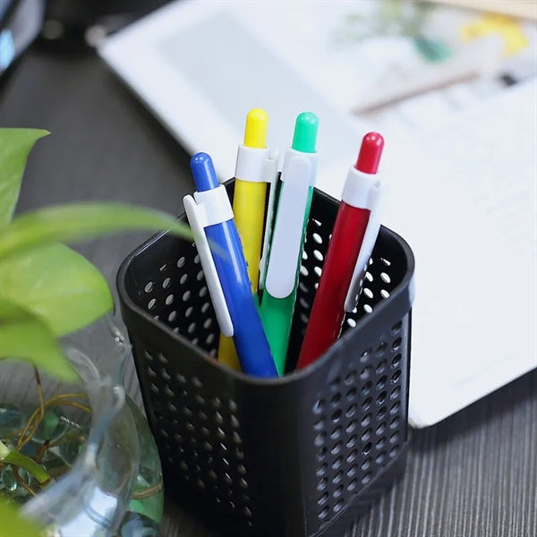 Plastic retractable ballpoint pen