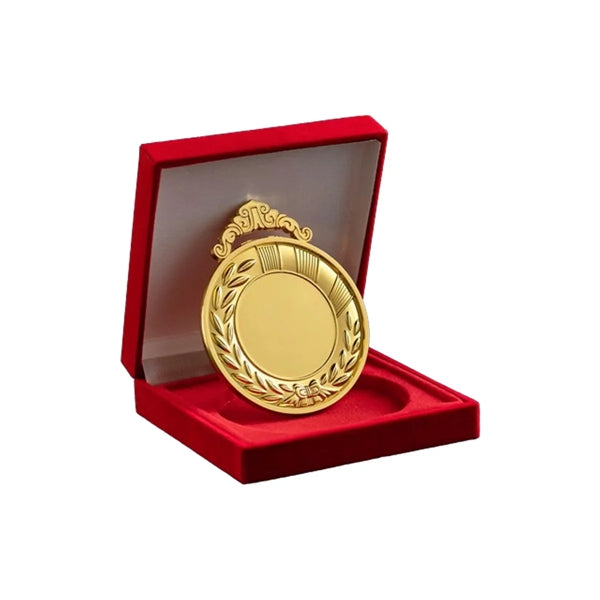Printed Metal Medal with Wheat and Bow