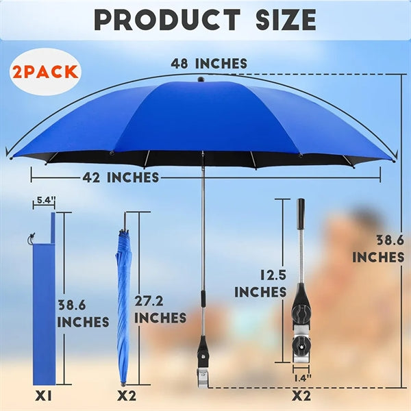 Adjustable Umbrella with Universal Clamp