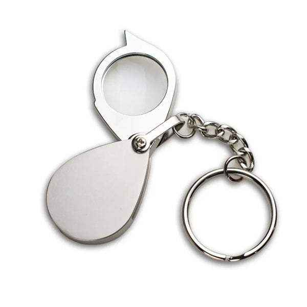10X Pocket Magnifying Glass Keychain