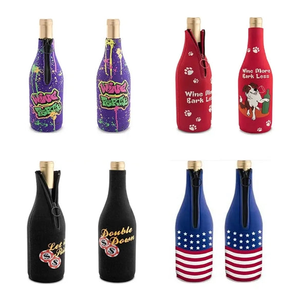 Neoprene Wine Bag with Zipper