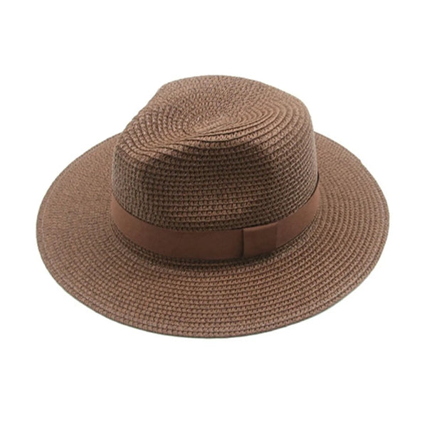 Women Wide Brim Travel Straw Panama Beach Hat