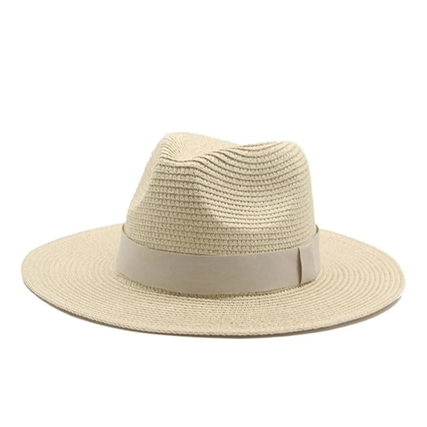 Women Wide Brim Travel Straw Panama Beach Hat