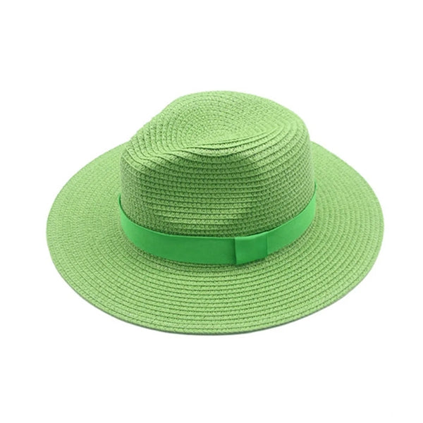 Women Wide Brim Travel Straw Panama Beach Hat